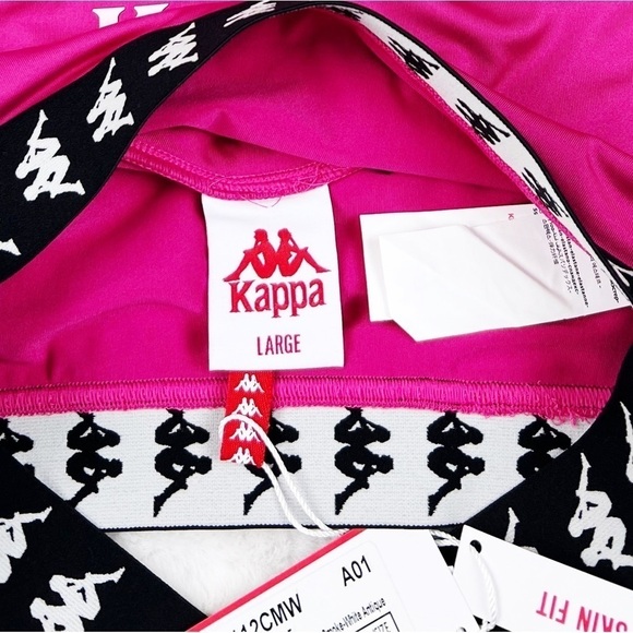 NWT Kappa Banda Dixot Wrap Cropped Logo Sports Bra Fuchsia - Picture 6 of 7